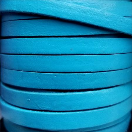 5 mm turquoise solid color single sided leather