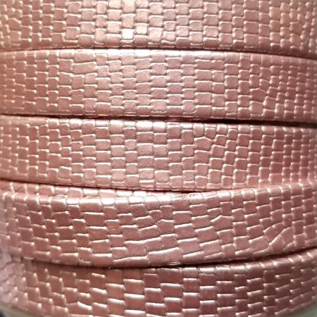 pink 10 mm flat greco leather
