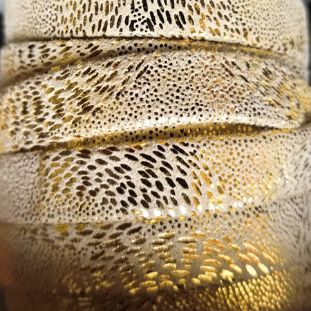 10 mm metallic gold textured leather
