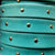turquoise 10 mm flat leather with round studs