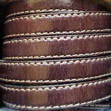 10-mm-fine-stitched-dark-brown-flat-leather