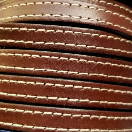 10 mm stitched flat leather