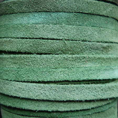 5 mm green flat suede leather