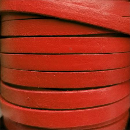 5 mm red solid color single sided leather